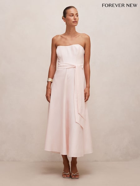 Pink - Forever New Daniella Strapless Midi Dress