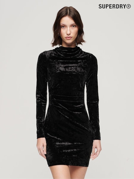 Superdry 100% Cotton Velvet Long Sleeved Mini Dress (535843) | 240 LEI