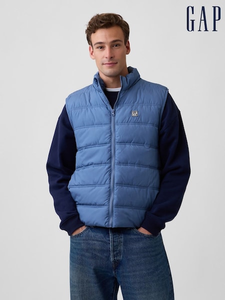 Μπλε - Regular Gap Relaxed Puffer Jacket