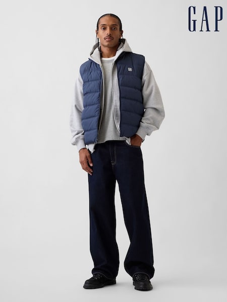 Ναυτικό - Regular Gap Relaxed Puffer Jacket