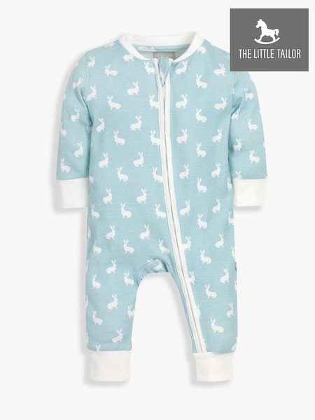 Azul - The Little Tailor Baby Front Zip Soft 100% Cotton Sleepsuit (536231) | 30 €