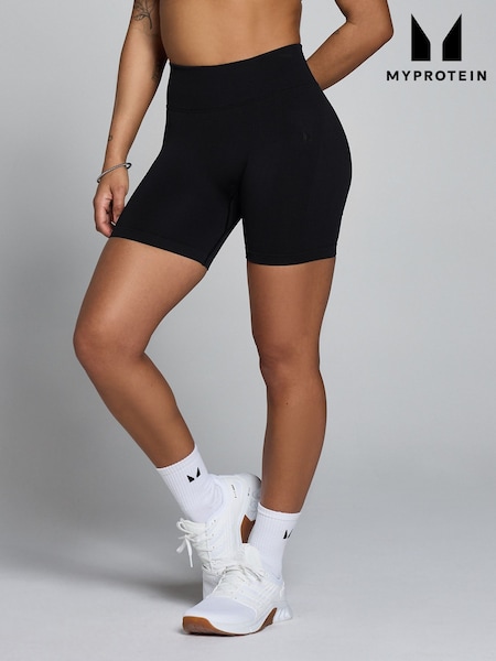 أسود - Myprotein Lift Seamless Scrunch Shorts