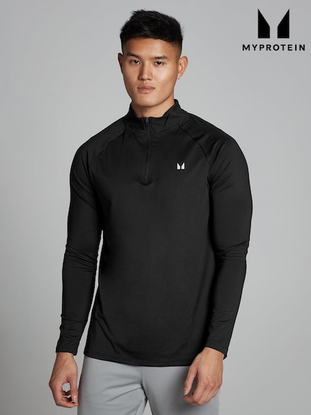 Black - Regular Myprotein Training 1/4 Zip T-shirt