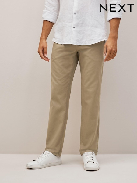 Світло-бежевий - Straight Fit 100% Cotton штани чинос (536923) | 668 грн