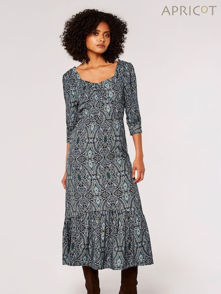 Apricot Natural Paisley Long Sleeve Dress (537358) | €21.50