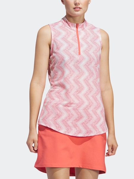 adidas Golf Womens Ultimate365 Ottoman Printed Sleeveless Polo Blouse (537823) | €18.50
