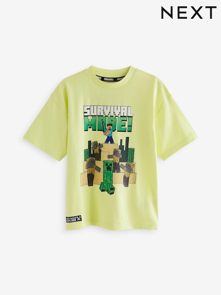 Lime Green 100% Cotton Licensed Minecraft T-Shirt (3-16yrs) (537902) | € 11 - € 14