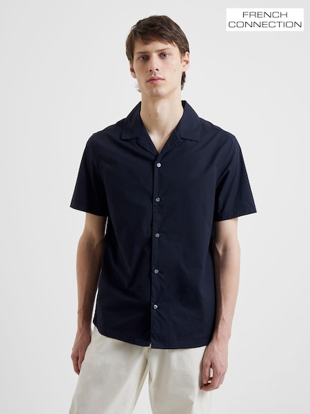 French Connection Plain Revere Short Sleeve 100% Cotton Shirt (538093) | ‏151‏₪
