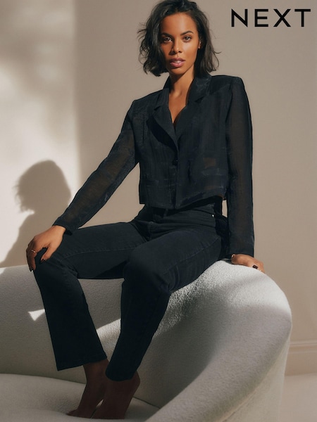 Schwarz - Sheer Cropped Blazer (538167) | 15 €