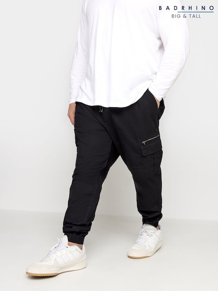 BadRhino Big & Tall Black 100% Cotton Ripstop Cargo Trousers (539058) | €60