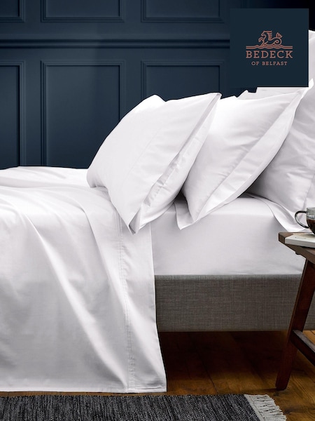 Bedeck of Belfast White Bob 600 Thread Count Egyptian Fitted Sheet (539073) | €66 - €93