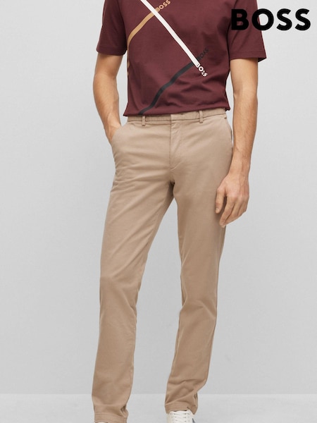 BOSS Natural Slim Fit Stretch Cotton Gabardine Chinos (539850) | €85