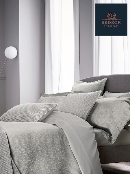 Bedeck Of Belfast Slate Grey 300 Thread Count 100% Cotton Tahra Duvet Cover (541190) | €43 - €76