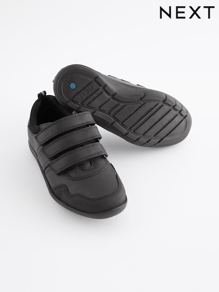 Schwarz - School Leather Strap Touch Fastening Gamer Shoes (541275) | 8 € - 11 €