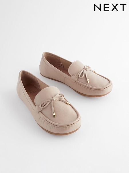 Nude Leather Forever Comfort® Bow Driver Shoes (541591) | €26