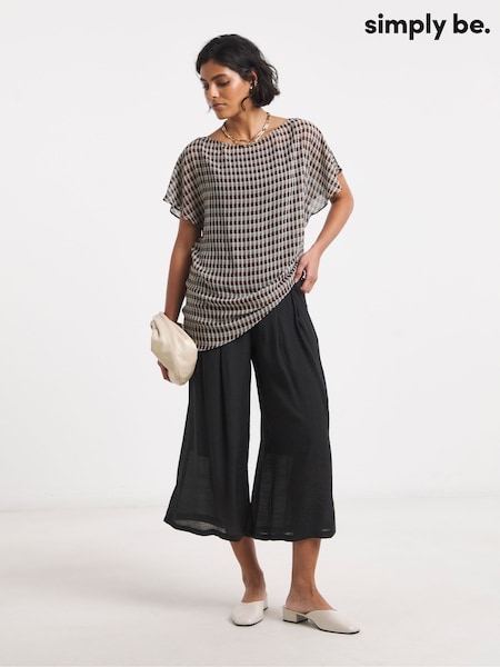 Black - Simply Be Extreme Palazzo Culottes