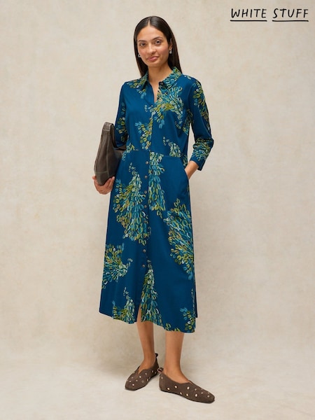 Green - White Stuff Rua Button Up Midi Dress