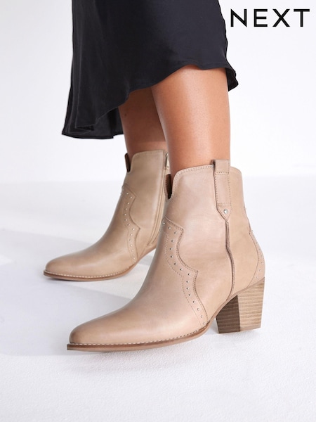 Nude Forever Comfort® Leather Cowboy/Western Boots (543199) | AED138