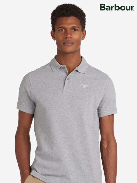 Barbour Grey 100% Cotton Sports Polo Shirt (543224) | €58