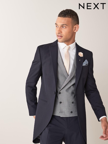 Navy Blue Slim Fit Morning Suit Jacket (543312) | 185 QAR