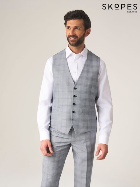 Сірий - Однобортні - Skopes Double Breasted Scoop Anello Suit Waistcoat (543482) | 3 304 грн