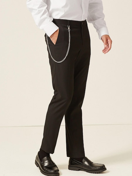 Black Slim Tapered Trousers With Chain (543584) | €9