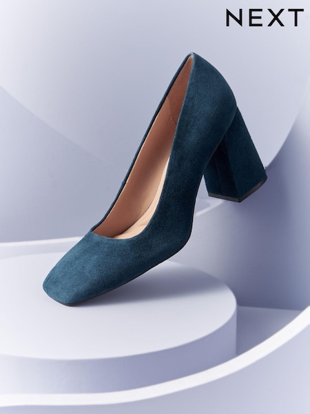 Mornarica - Forever Comfort® With Motionflex Square Toe Block Heel Shoes (543993) | € 31