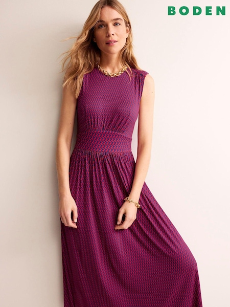 Boden Red Thea Sleeveless Midi Dress (544295) | 210 QAR