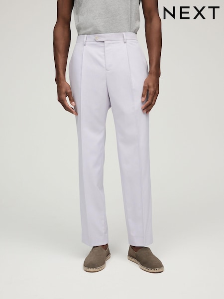 Lilac Purple Relaxed Fit Motionflex Stretch Suit Trousers (544343) | €22