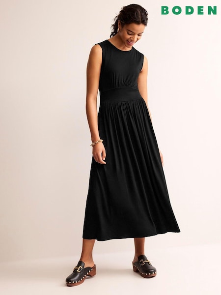 Boden Black Thea Sleeveless Midi Dress (544700) | 198 QAR