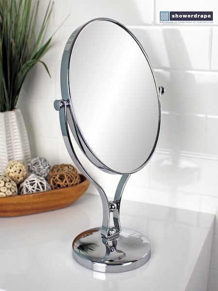 Showerdrape Chrome Vanity Mirror Oval 5x Magnification Reversableb Triton (545050) | kr500