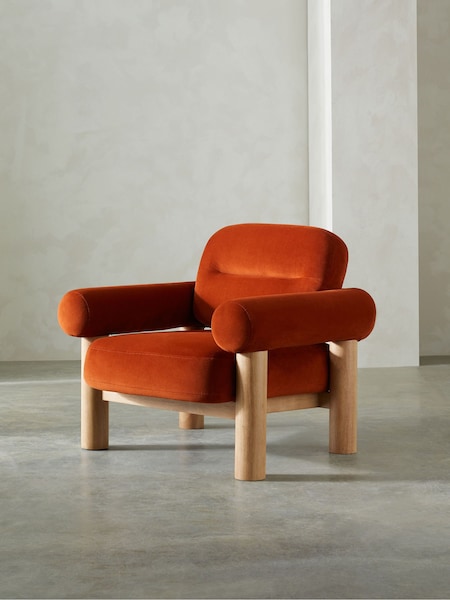 MADE.COM Velvet Cinnamon Orange Maxton Chair (545331) | €663