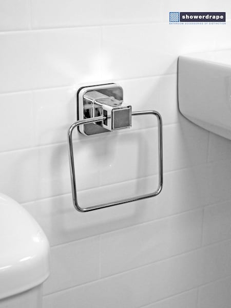 Showerdrape Chrome Suction Wall Mounted Towel Ring Pushloc (545451) | €33