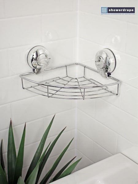 Showerdrape Suction Corner Basket Wall Mounted Suctionloc (545457) | R$ 295