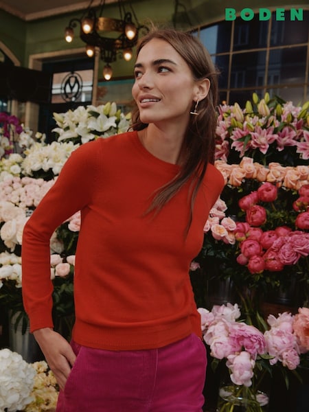 Boden Eva Cashmere Crew Neck Jumper (545629) | 677 LEI