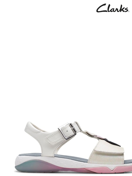 Clarks White Osian Charm Sandals (545940) | €13