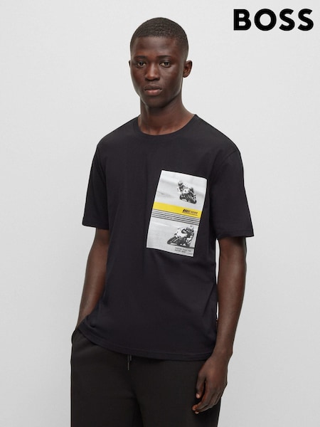BOSS Black Relaxed Fit Motorbike Racing Graphic T-Shirt (546124) | €29