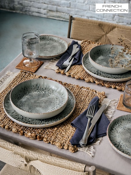 French Connection 12 Piece Natural Grey Westcott Reactive Dinner Set (546384) | €150