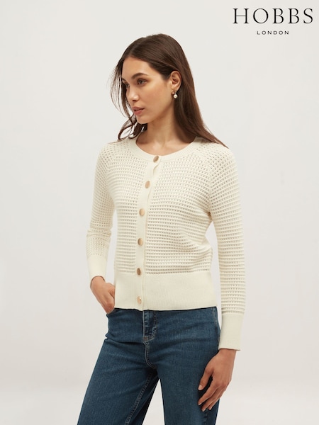 White - Hobbs Florian Cardigan