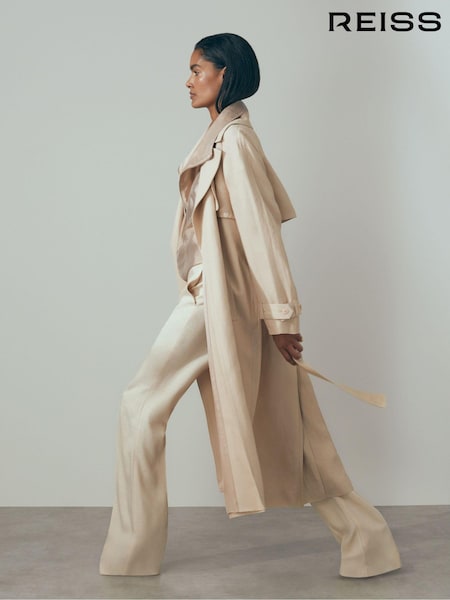 Reiss Blush Teya Belted Trench Coat (547582) | €1,028