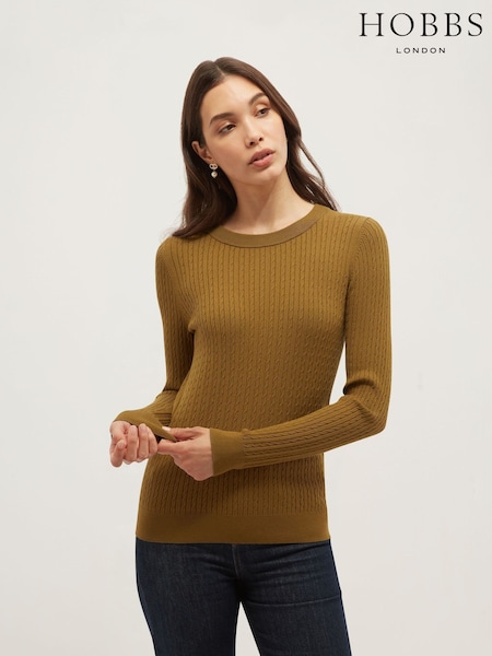 Green - Hobbs Iris Cable Jumper