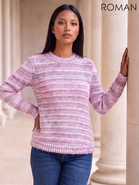 Rosa - Roman Petite Pullover mit abgerundetem Saum