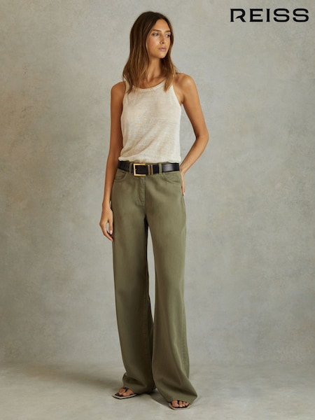 Reiss Colorado Garment Dyed Wide Leg Trousers (548553) | 215 €