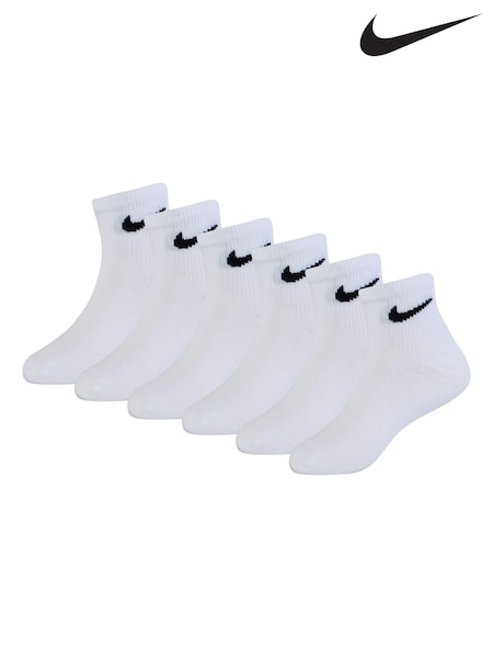 Білий - Nike Mid Socks 6 Pack Little Kids (548689) | 841 грн