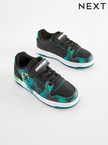 Black/Green Minecraft One Strap Elastic Lace Trainers (548785) | € 23 - € 30