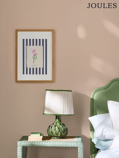 Joules Iris In Bloom Wood Mounted Framed Print Wall Art