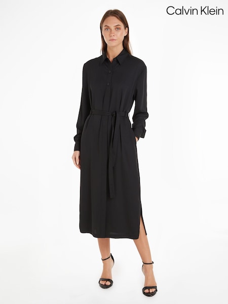 Calvin Klein Recycled Utility Black Shirt Dress (549292) | €56