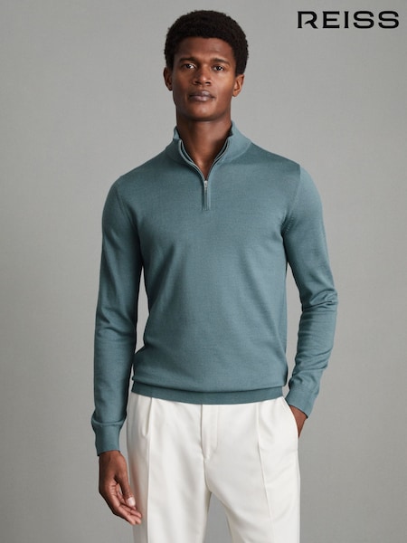 Reiss Blackhall Merino Wool Half-Zip Funnel Neck Jumper (549519) | 140 €
