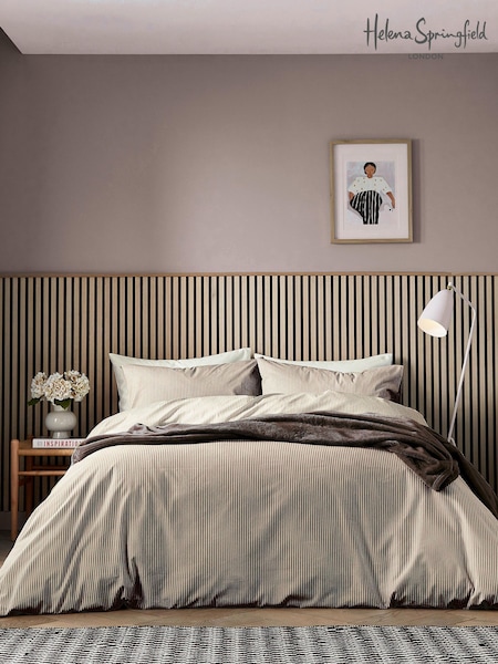 Helena Springfield Twill Stripe Cotton Rich Cover Set