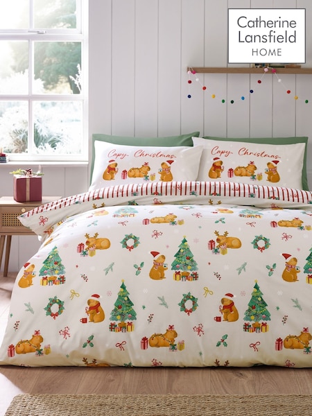 Catherine Lansfield Christmas Capybara Duvet Cover And Pillowcase Set
